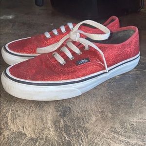 Sparkly Red Vans
